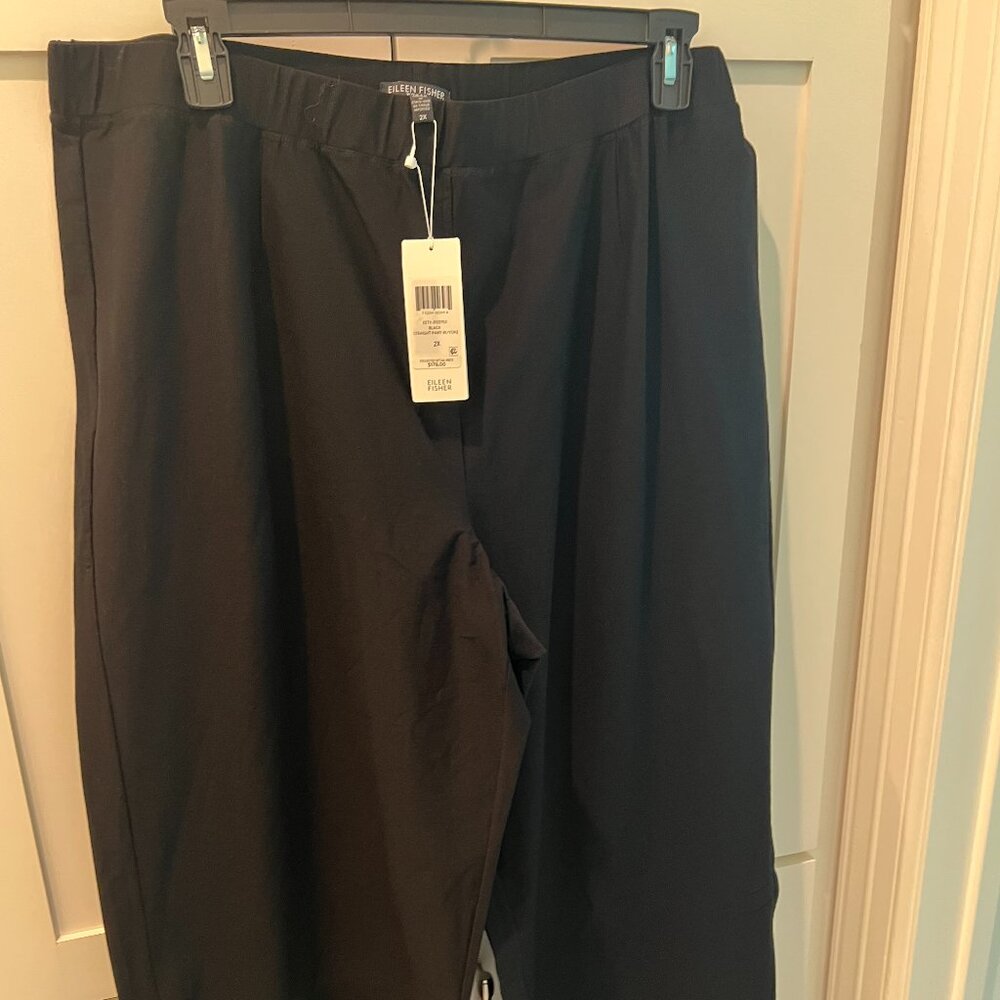 Eileen Fisher Straight Pant, Black Size 2X